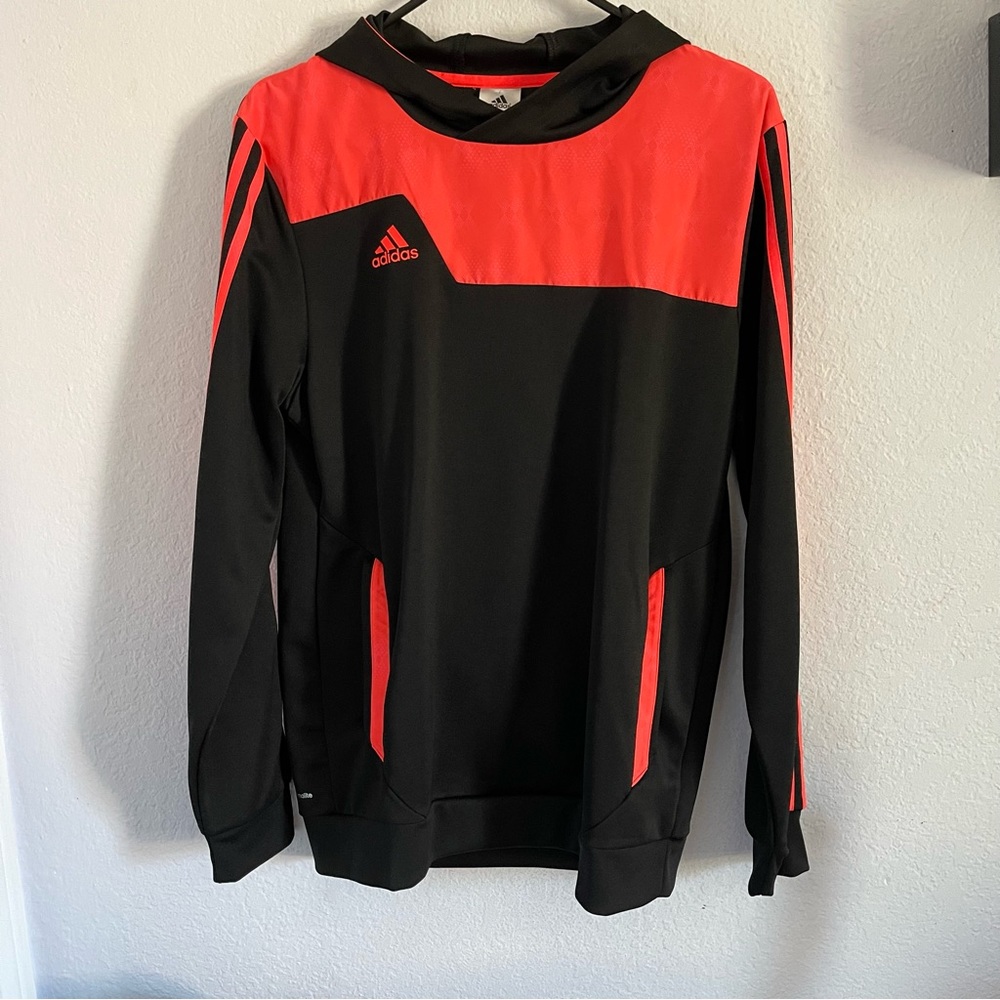 Adidas XL hoodie orange detail